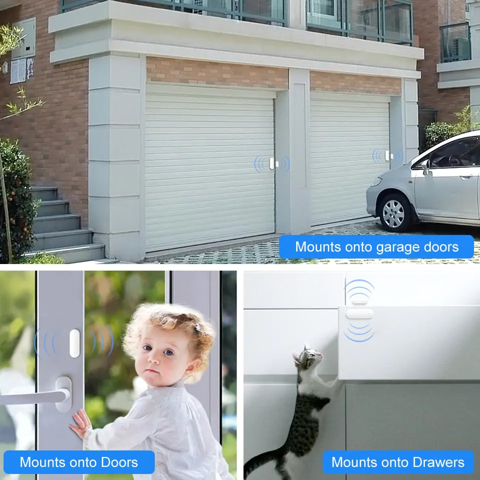 Wi-Fi Window Sensor enhances your home security monitoring the status.