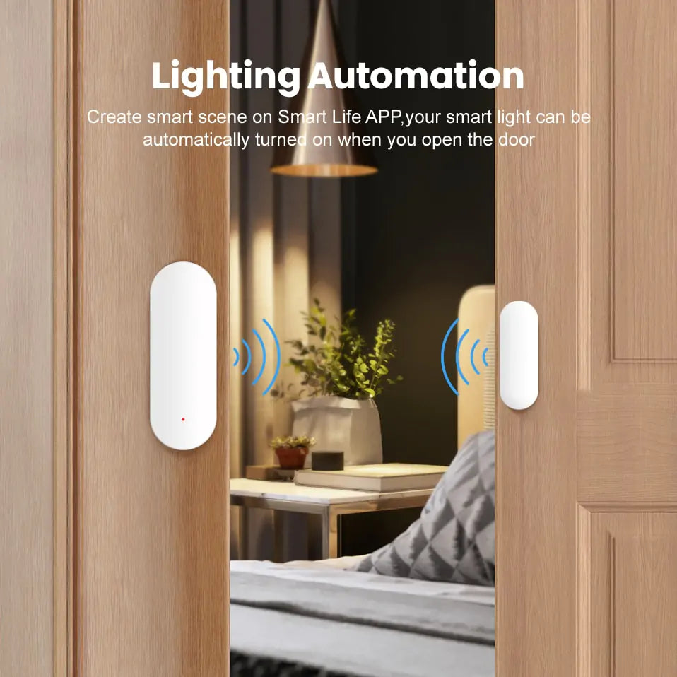 Wi-Fi Window Sensor enhances your home security monitoring the status.