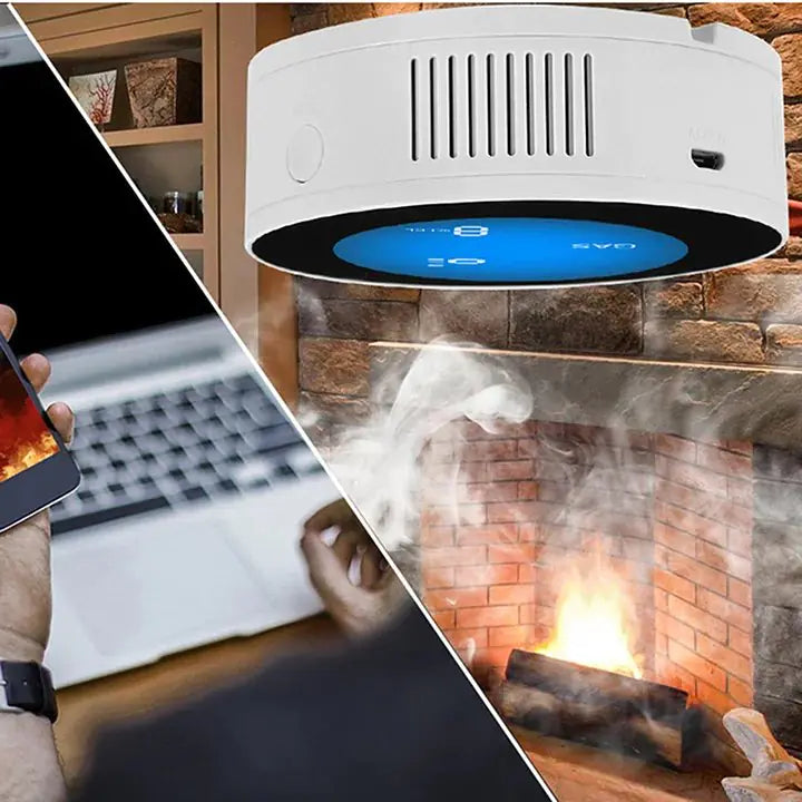 Digital LCD Temperature Display Gas Sensor for Home Kitchen safety-con
